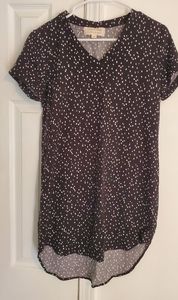 Cloth & Stone V- neck Dress Black and White Size XS